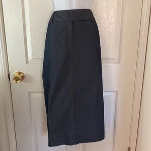 Jacqui E Navy Blue Stretch Denim Skirt 10 Year Round Classic!